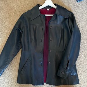 Vintage Faux leather blazer